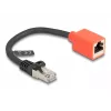 Cavo di rete DeLOCK adattatore protezione dispositivo RJ45 Cat.6A S/FTP 20 cm nero rosso