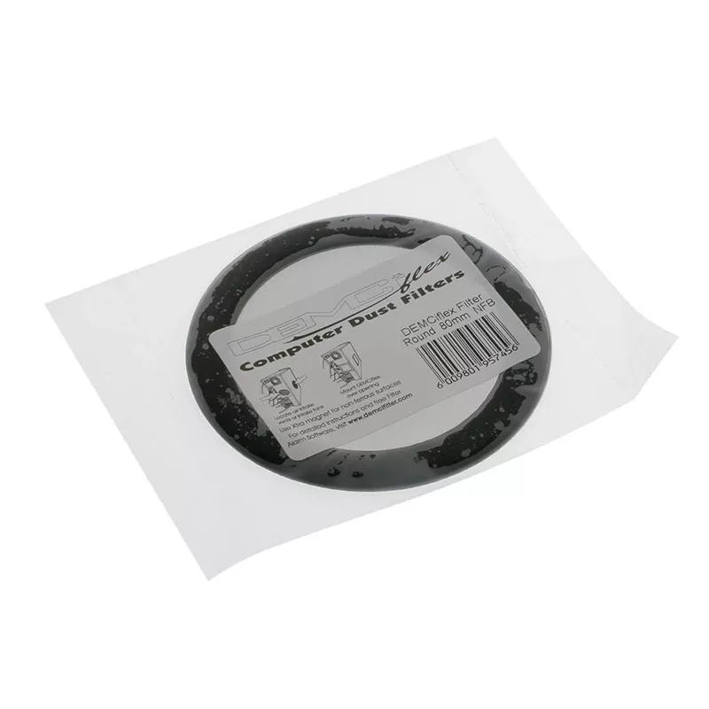 Filtro antipolvere DEMCiflex 80 mm rotondo - nero/nero