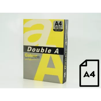 Carta colorata Double A, 80g, A4, 500 fogli, Lemon