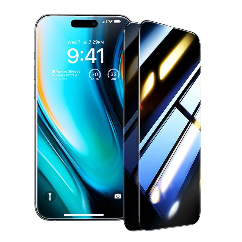 Pellicola protettiva per display con vetro privacy Torras Install Master per iPhone 16 Plus (modello X00FX1563)