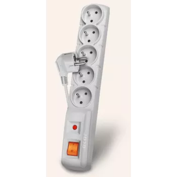 HSK DATA Acar F5 prolunga 5 m 5 prese interno/esterno grigio