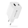 Caricabatterie da parete everActive SC-450Q 45W 1×USB-C 1×USB-A bianco