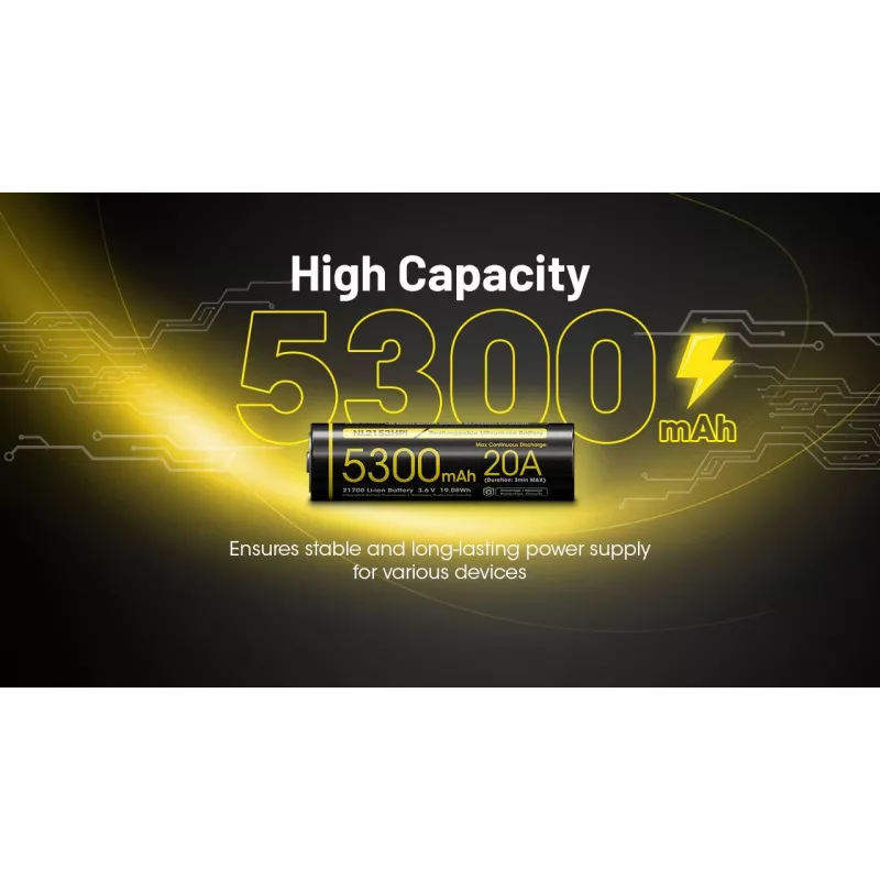 BATTERIA RIC. LI-ION 3.6V/NL2153HPI(5300MAH) NITECORE