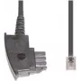 Cavo telefonico e+p T 36 6 m trasparente nero