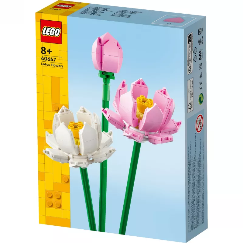 Set da costruzione LEGO 40647 Lotus Flowers — modello modulare Botanical Collection, 220 pezzi, altezza 300 mm, età 8+