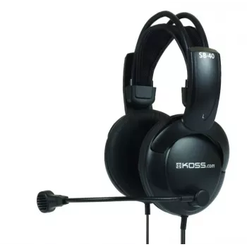 Cuffie/headset Koss SB40 con filo, archetto, per chiamate/musica, nero