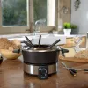 Set fonduta Taurus FF2 2 L per 8 persone, corpo in acciaio inox, 1000 W, 230 V, nero/argento