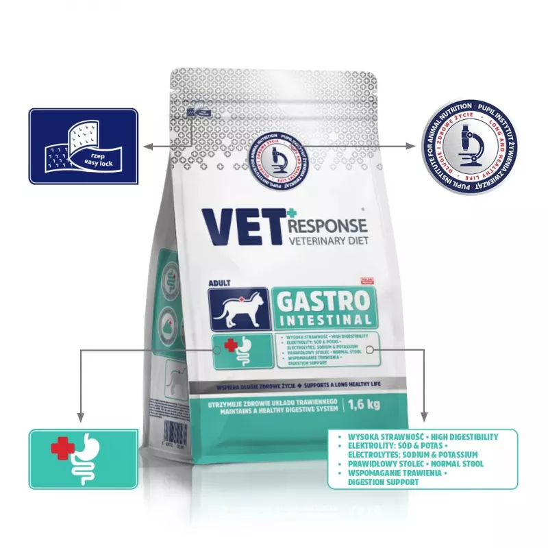 VET RESPONSE Gastrointestinal - crocchette per gatti - 1,6 kg