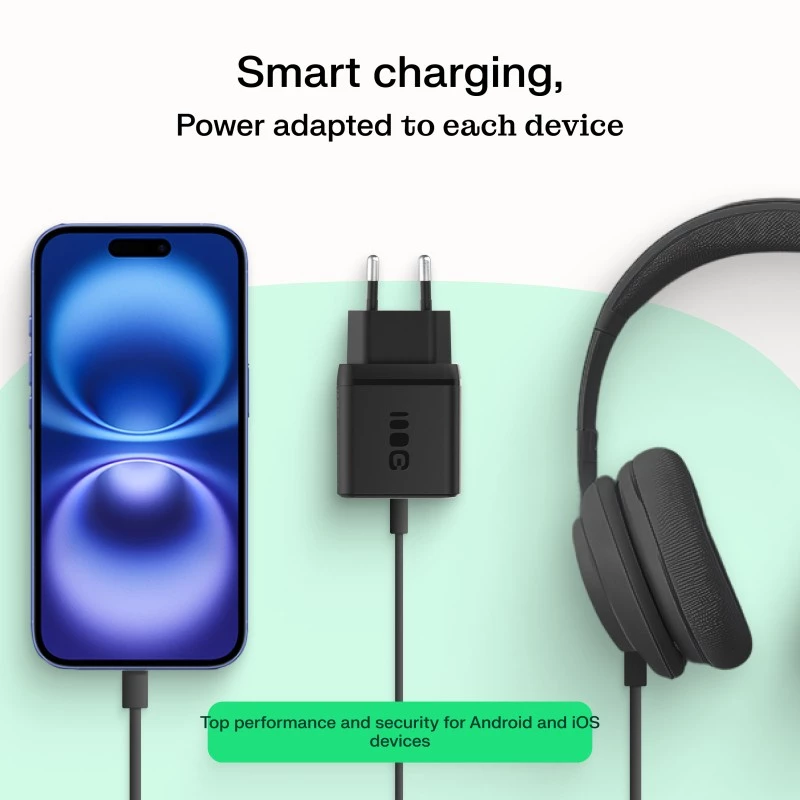 Alimentatore Green Cell PowerSource Solo30 30W nero — caricabatterie USB-C a porta singola