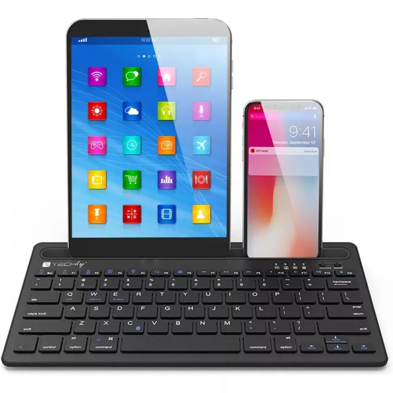 Techly ICTBK102U tastiera universale Bluetooth QWERTY inglese nero