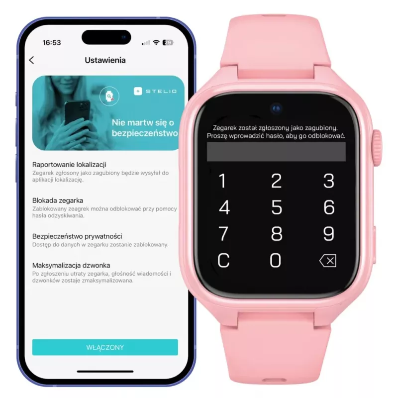 Smartwatch Stelio Junior Pro AI 4G ST-SWJ102-PK — orologio 4G per bambini, rosa