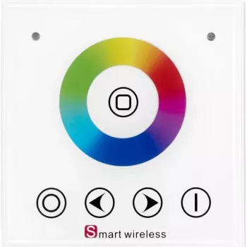 Controller a pannello da parete per striscia LED EUROLITE 50531118 RGB RF, telecomando wireless per pannelli LED RGB