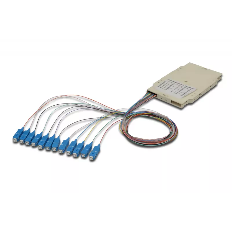 Cassetta di giunzione Digitus A-96522-02-UPC-4 con 12 pigtail SC OM4