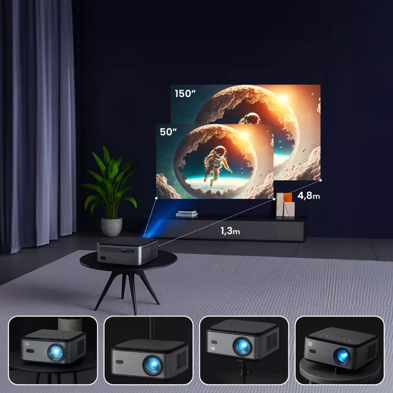 Proiettore Extralink Smart Life Vision Pro 450 ANSI, 1080p, Android 9.0