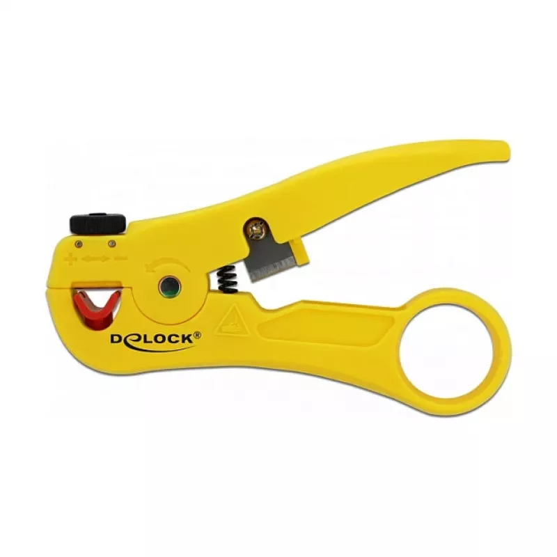 DELOCK 86478 spellacavi — capacità di spellatura 3,5–9 mm, lunghezza 111 mm, giallo