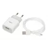 Caricabatterie iBOX C-41 USB 2A, 1 porta USB, cavo microUSB, bianco