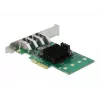 DeLOCK scheda PCI Express x4 a 4 x USB 3.0 esterno Quad Channel - formato Low Profile