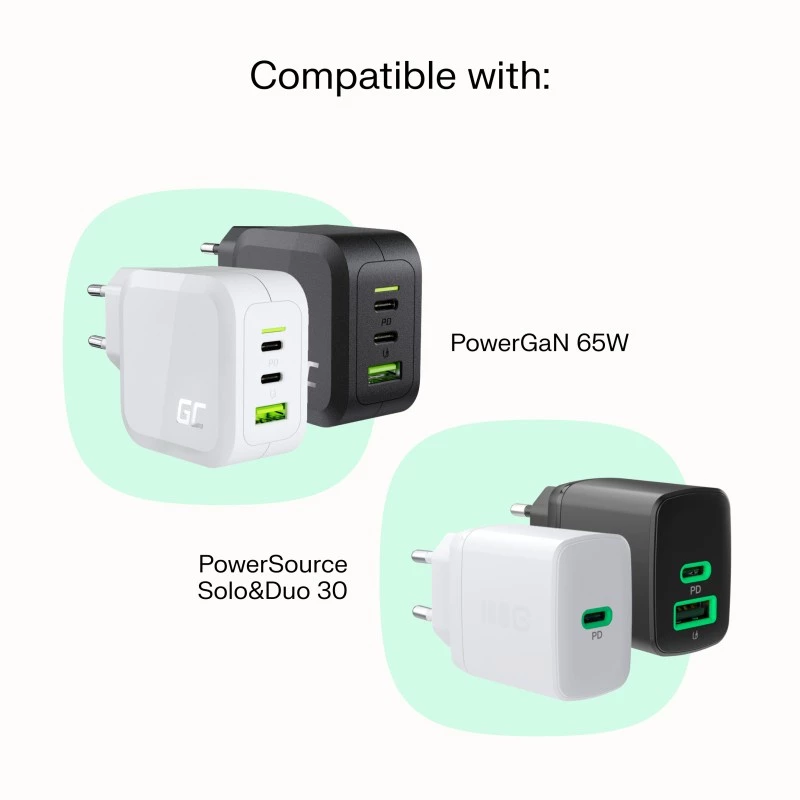 Cavo USB-C-USB-C PowerStream 100W intrecciato 1,2m bianco