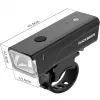 Rockbros Luce per bici + cavo USB-C - USB-A 260 lm nero