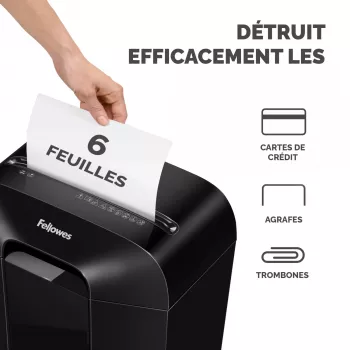 Powershred | LX25 | nero | 11,5 L | distruzione carte di credito | dB | lavorazione carta Standard/uscita 6 fogli per passaggio | distruggidocumenti a taglio particellare | garanzia 24 mesi