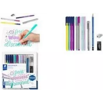 Set per hand lettering Staedtler 100% PEFC – strumenti per lettering a pennello e a tratto fine