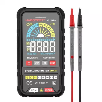 Multimetro digitale Habotest HT124B+ — misurazione tensione AC/DC e resistenza