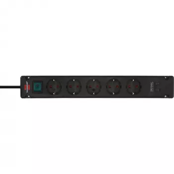Multipresa Brennenstuhl Bremounta, 5 prese, 2x USB-C, 3 m, nera