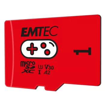 Memoria flash Emtec 1TB UHS-I U3 V30 A2 Gaming Rouge ECMSDM1TXCU3G