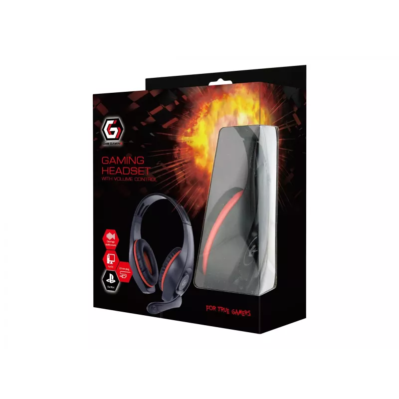 Cuffie gaming rosso/nero GHS-05-R Gembird