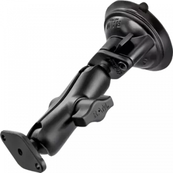 RAM Mounts supporto a doppia sfera con ventosa piatta Twist-Lock nero RAP-B-166-2U