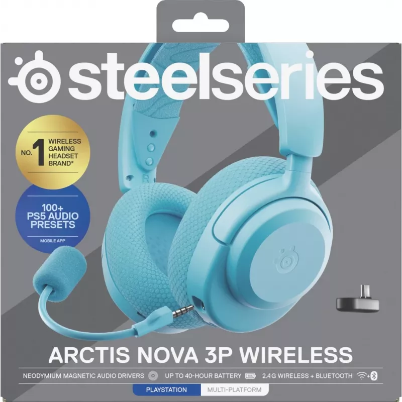 Steelseries Arctis Nova 3P wireless PS aqua