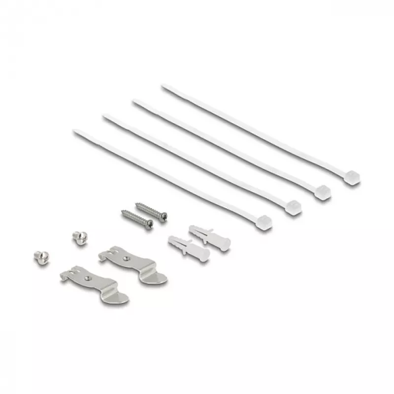 Patch panel DELOCK mini desktop RJ45 4 porte Cat.6A schermato nero, metallo, 90×22×93 mm