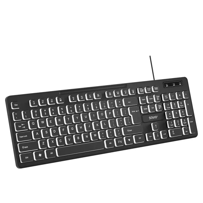 Savio KB-04 tastiera ufficio/casa USB QWERTY UK International nero