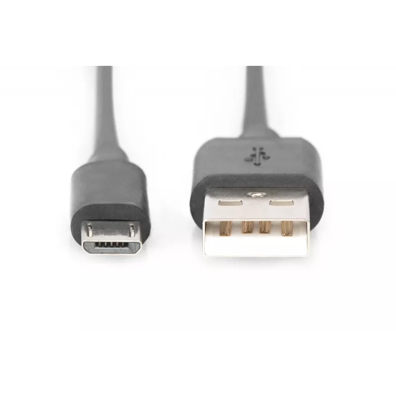 Cavo di collegamento Assmann USB 2.0. Type-A - Micro B M/M. 3,0m. Conforme USB 2.0. UL. nero (AK-300110-030-S)
