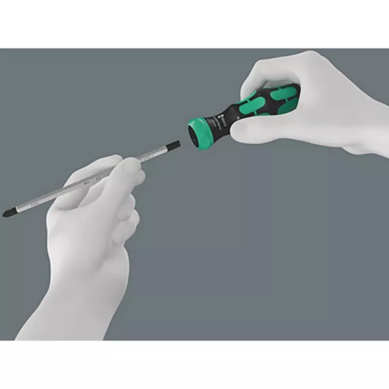 Wera 80 RA Vario 05051495001 impugnatura cacciavite a cricchetto, 113,5 mm, nero/verde