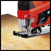 Einhell TC-JS 18/70 Li seghetto alternativo a batteria 4321280, Power X-Change, 18 V, 2700 corse/min, profondità di taglio 70 mm, con batteria da 2,5 Ah e caricabatterie, rosso/nero