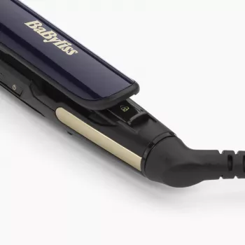 Piastra per capelli BABYLISS ST484E — piastre in ceramica, tecnologia Warm, 230 V, cavo 3,3 m, nero/oro