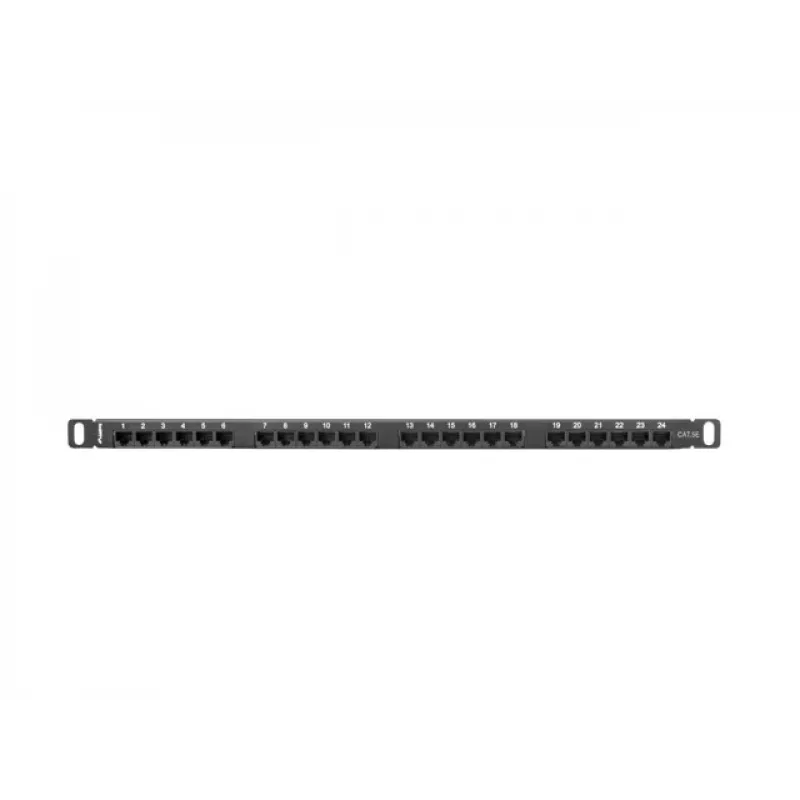 Lanberg PPU5-0024-B - RJ-45 - Cat5, Cat5e - nero - metallo - montaggio su rack - 0,5HE (PPU5-0024-B)