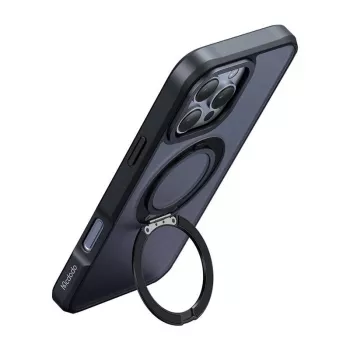 Custodia protettiva McDodo PC-4932 per iPhone 16 Pro con supporto integrato, nero
