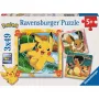 Puzzle Ravensburger Pikachu, Glurak e Evoli — 147 pezzi, dai 5 anni, 210 × ? mm