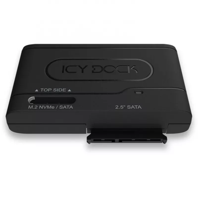 ICY DOCK EZ-Adapter MB104U-1SMB - controller di memoria - 2.5, M.2 (6,4 cm) - M.2 Card (PCIe NVMe & SATA) / SATA SSD - USB 3,2 (Gen 2) - nero (MB104U