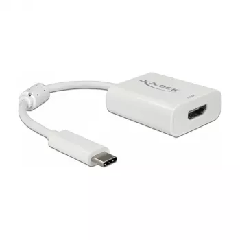 Adattatore per cavo video DeLOCK 63937 USB Type-C a HDMI 0,1 m bianco