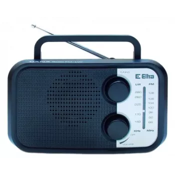 Radio portatile Eltra DANA nera – ricevitore FM/AM, design compatto