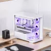 Jonsbo D300 Midi-Tower, 270 gradi, vetro temperato - bianco
