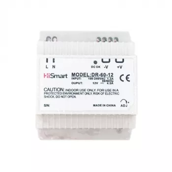 Alimentatore 12V, 4,5A, 60W, guida DIN