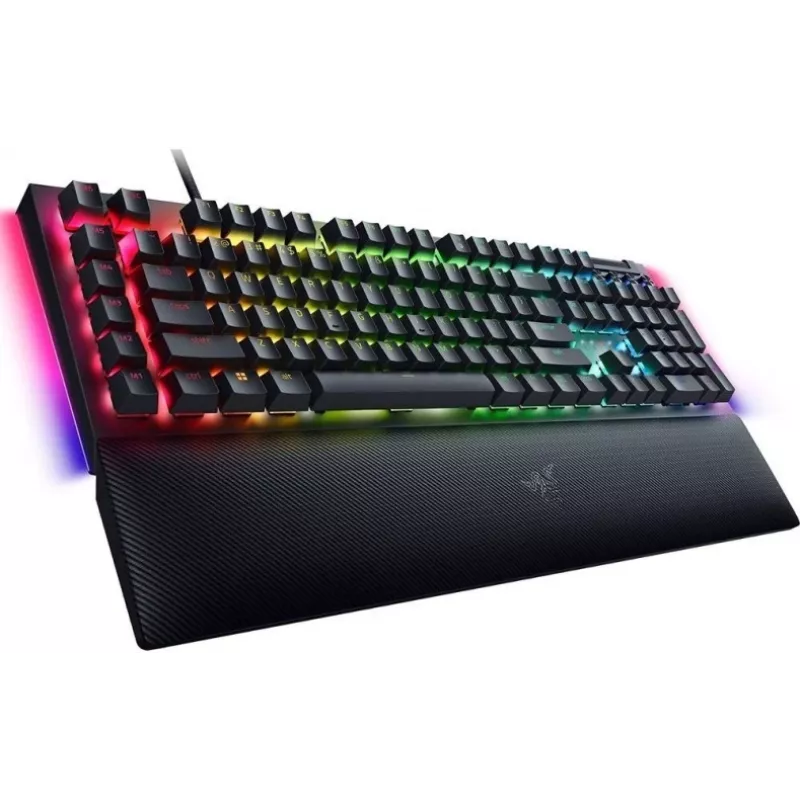Razer BlackWidow V4 Tastiera meccanica per gaming, Green Switch, layout US, con filo, nero