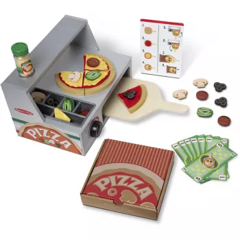Melissa & Doug Top & Bake Pizza Counter set da gioco in legno