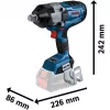 Avvitatore a impulsi a batteria Bosch GDS 18V-1600 HC — 18 V, BITURBO, richiede 2 batterie ProCORE18V 8.0Ah