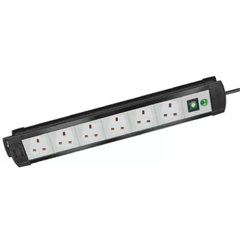 Ciabatta Brennenstuhl 1951563100 3m 6 prese AC per interni nero grigio