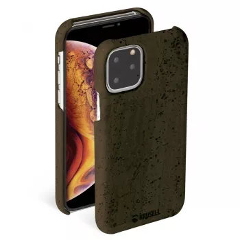 Custodia per cellulare Krusell Birka per Apple iPhone 11 Pro Max, custodia in stile pelle marrone scuro